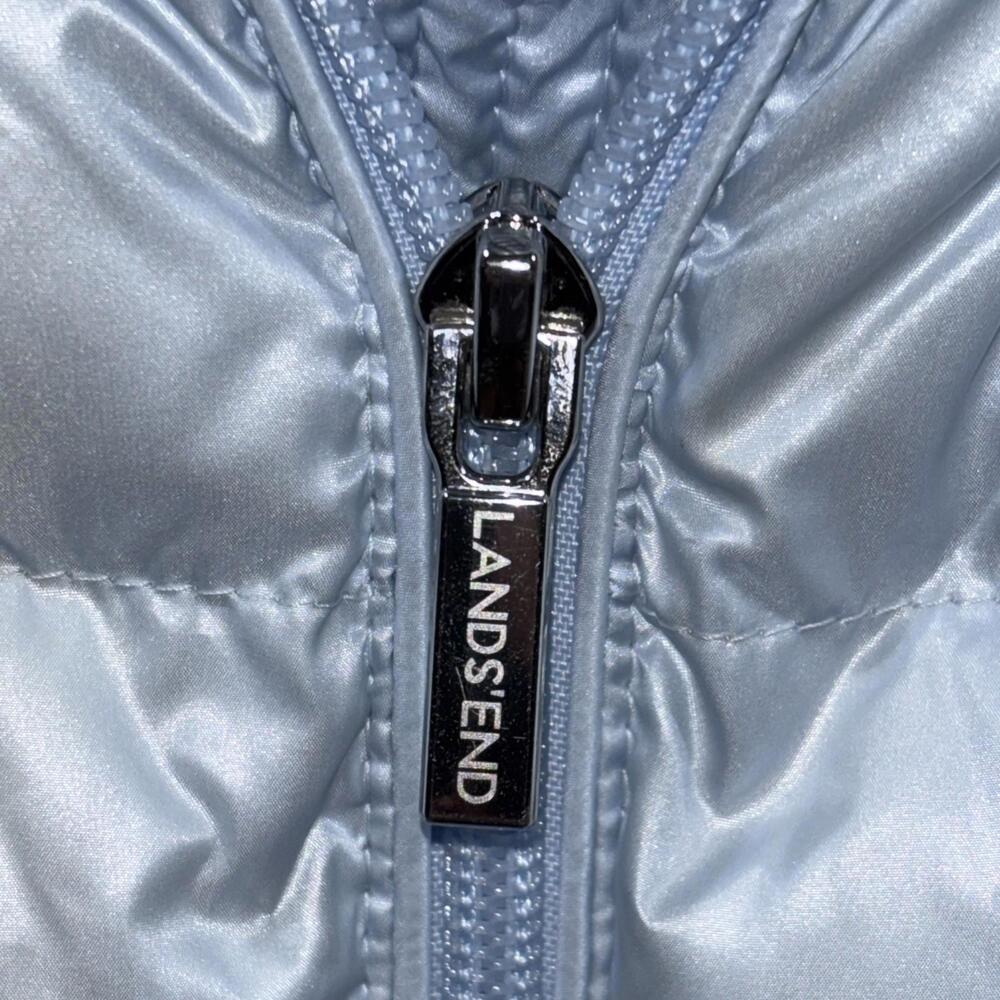 Lands' End Women's Silver Puffer Vest - Picture 7 of 10